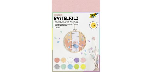 Feutrine de bricolage, 200 x 300 mm, 150 g/m2, pastel
