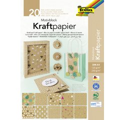 Bloc de papier à motifs 'Papier kraft', A4
