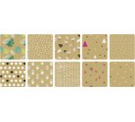 Bloc de papier à motifs 'Papier kraft', A4