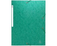 Scotten Elastomap + 3 kleppen in gewafeld glanskarton 425g/m2 - A4 - Blauw