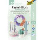 Bloc papier de couleur/carton de bricolage PASTEL, A4
