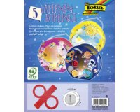 Lampions prédécoupés, en papier photo, multicolore