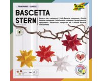 Feuilles de papier pliables étoile Bascetta, 75 x 75mm