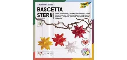 Feuilles de papier pliables étoile Bascetta, 75 x 75mm