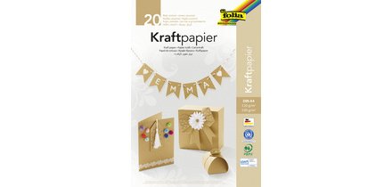 Bloc de papier kraft, A4, 20 feuilles, assorti