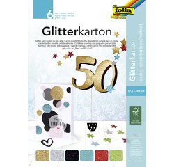 Bloc de carton à paillettes 'Basic', 170 x 245 mm