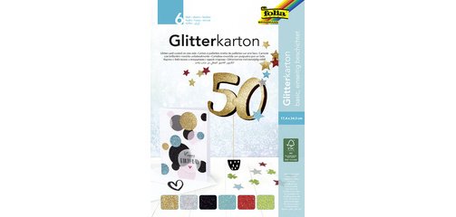 Bloc de carton à paillettes 'Basic', 170 x 245 mm