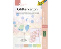 Bloc de carton à paillettes 'Pastel', 170 x 245 mm