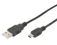 Câble de connexion USB 2.0, USB-A - Mini USB-B, 1,0m