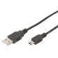 Câble de connexion USB 2.0, USB-A - Mini USB-B, 1,0m