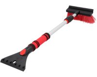 Sneeuwborstel met ijskrabber, 600 mm, zwart/rood