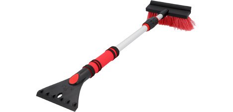 Ice scraper with snow brush, 600 mm, black/red