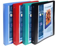 Binder 4 rings plastic-coated Exacompta Kreacover® customizable A4 maxi - Back 4 cm assorted colors