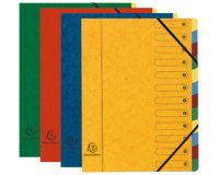 Trieur Harmonika fenêtres imprimées Véritable carte lustrée 7 compartiments - Couleurs assorties