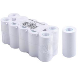 Bobine calc Canon 57 x 25 mm sans mandrin, 6,5 mètres, papier 1 pli offset extra-Blanc 60g