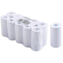 Bobine calc Canon 57 x 25 mm sans mandrin, 6,5 mètres, papier 1 pli offset extra-Blanc 60g