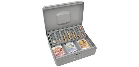 Standard cash box, combination lock, gray