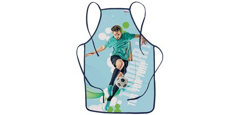 'Football' painting apron, with front pocket