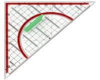 Equerre-rapporteur, base: 240 mm