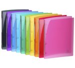 Classeur 4 anneaux plastifié Exacompta Iderama A4 - Dos 2 cm couleurs assorties