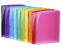 Classeur 4 anneaux plastifié Exacompta Iderama A4 - Dos 2 cm couleurs assorties