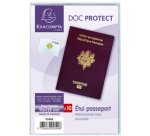 Etui de protection pour passeport 2 volets PVC lisse 20/100e - Cristal