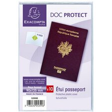 Exacompta Doc Protect PVC 2 Part Passport Protective Sleeve - Crystal