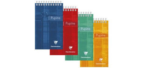 Bloc Pupitre reliure intégrale en-tête 10,5x17cm 160 pages détachables petits carreaux - Assortis