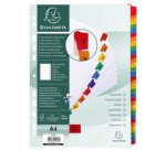 Intercalaire A4 carte bristol blanche Exacompta 31 positions numériques - Coloris assortis - 1 jeu