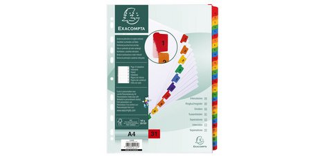 Indices A4 31Pt 1-31 Col Tabs White - White