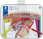 Crayon de couleur hexagonal, étui en métal de 72