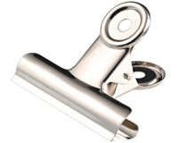 Pince à papier 'bulldog', métal, nickelé, 20 mm