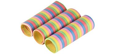 Serpentins 'Rayures', en papier, 5 couleurs