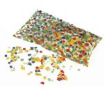 Confettis, en papier multicolore, contenu: 100 g