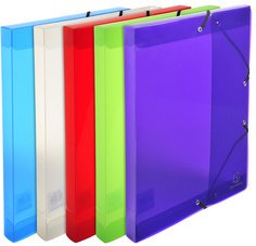 Crystal PP Klasseerdoos met Rug 25mm - A4 - Transparant