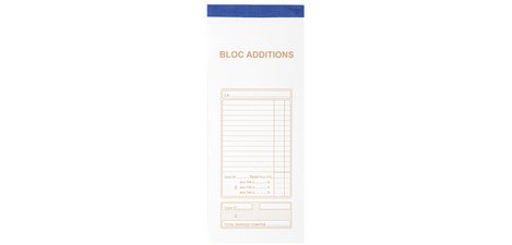 Bill note pad 9,6x23cm 50 duplicate sheets