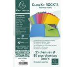 Filing kit "Class'Kit" - 25 folders ROCK'S + 50 insert folders ROCK'S 80 - Assorted colours
