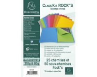 Kit de classement class'kit 25 chemise ROCK''S 210 + 50 sous-chemises ROCK''S 80 - Couleurs assorties