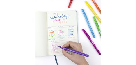 Tombow Doppelseitiger Filzstift 'TwinTone' Rainbow, Set mit 12