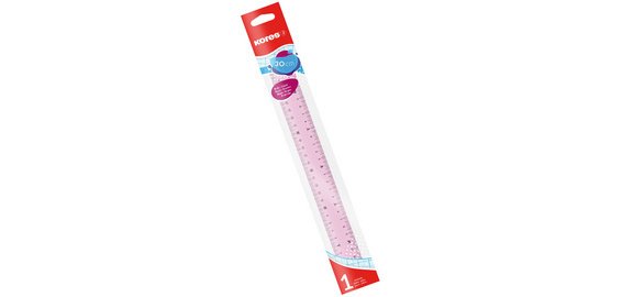 Règle plate, 300 mm, transparent, assorti