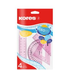 Kit de géometrie GEO15, 4 pièces, assorti