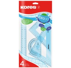 Kit de géometrie GEO15, 4 pièces, assorti