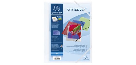 Sammelmappemit 3 Klappen Kreacover DIN A4 PP, weiß - Weiß