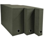 Dunkelgrüne Transferbox ökonomisch, Rückenbreite 90 mm, 25 ,5x34x5 cm - Dunkelgrün