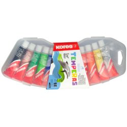 Gouache en tube 'Temperas', étui en plastique de 12