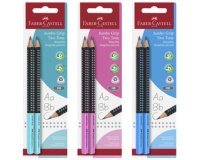 FABER-CASTELL Crayon Jumbo GRIP TWO TONE, carte blister