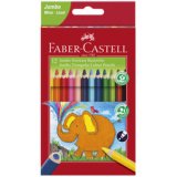 FABER-CASTELL Crayons de couleur triangulaire Jumbo, étui 12
