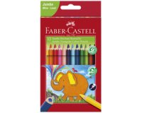 FABER-CASTELL Crayons de couleur triangulaire Jumbo, étui 12