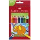 Kleurpotlood  FABER-CASTELL driehoekig Jumbo - etui van 12 stuks