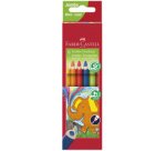 FABER-CASTELL Crayons de couleur triangulaire Jumbo, étui 6